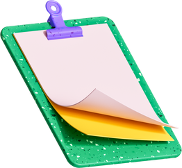 3D Clipboard with Paper